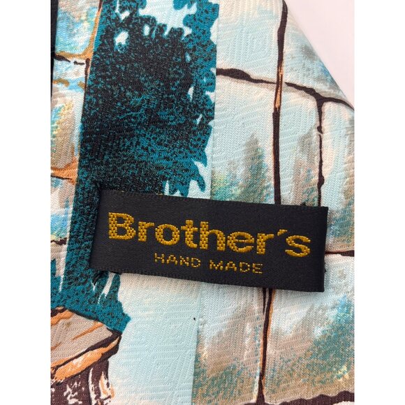 Vintage Brothers Hand Made Polyester Tie With Jesus & Sheep Design 17L - Picture 3 of 4